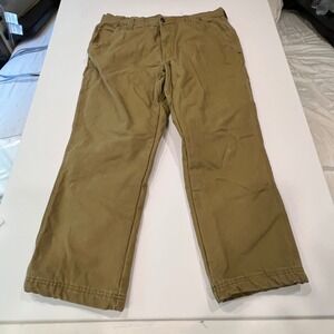 RedHead Fleece Lined Carpenter Work Pants Men's 40x30 Khaki Canvas Utility Heavy